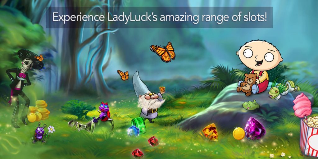 Experience LadyLucks' amazing range of slots! 1