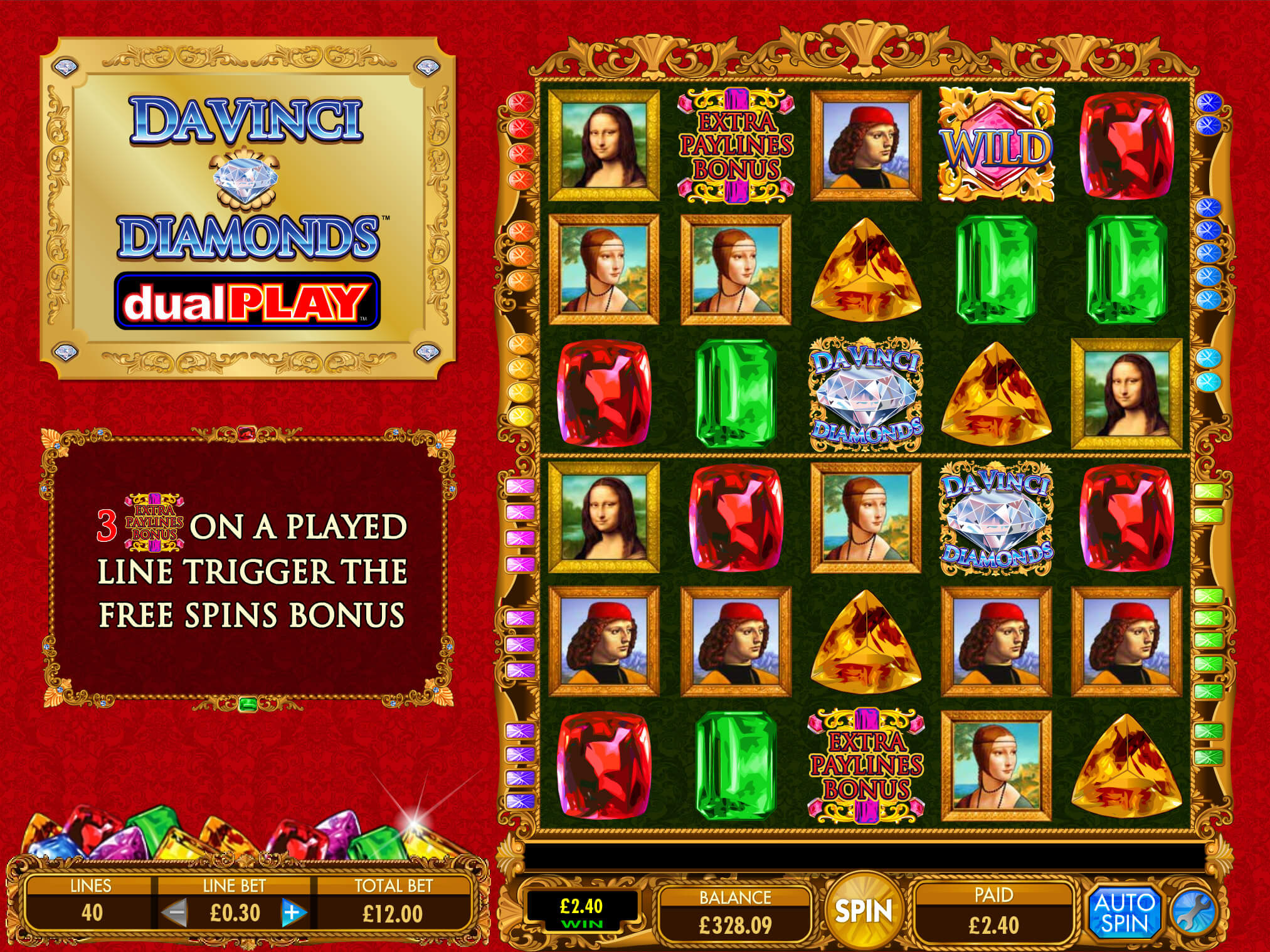 Screenshot of the game: Da Vinci Dual Play