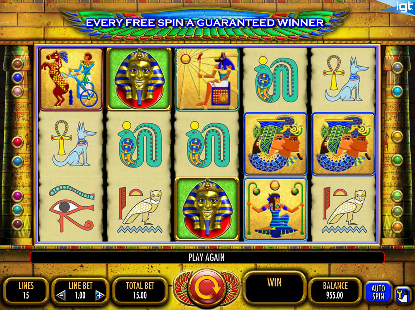Screenshot of the game: Pharaoh's Fortune