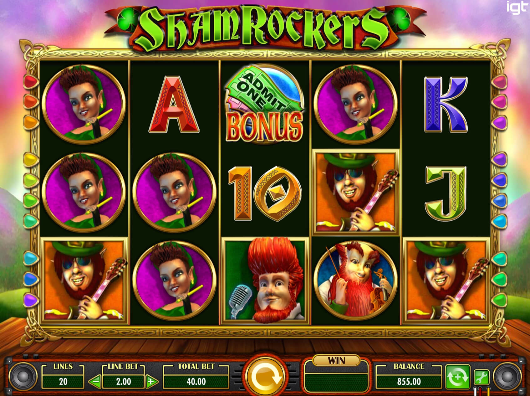 Screenshot from game: Shamrockers