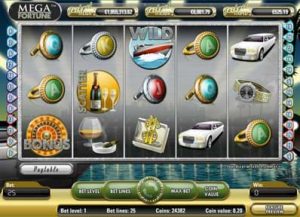 Screenshot of the Mega Fortune slot machine