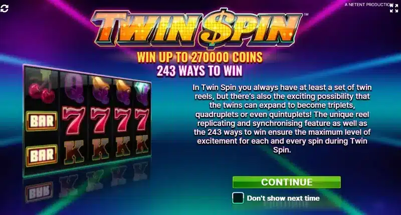 Twin Spin main feature