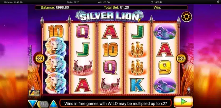 Silver Lion Slot in game
