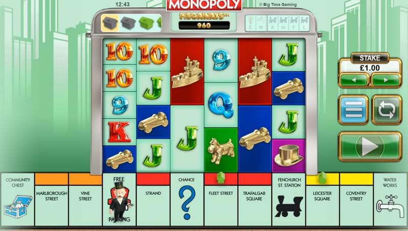 Monopoly Megaways™ slot by Big Time Gaming