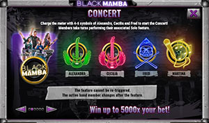 Concert on Black Mamba slot machine