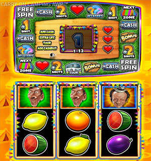 Screenshot of Carry on Camping slot machine