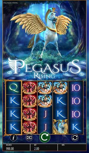 Screenshot of Pegasus Rising slot machine