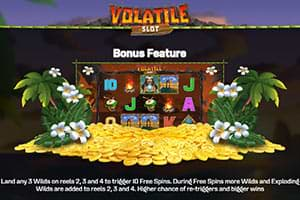 Free spins on Volatile Slot