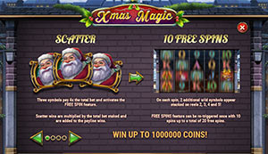 Free spins of Xmas Magic