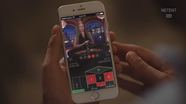 Roulette live developed by the casino software NetEnt