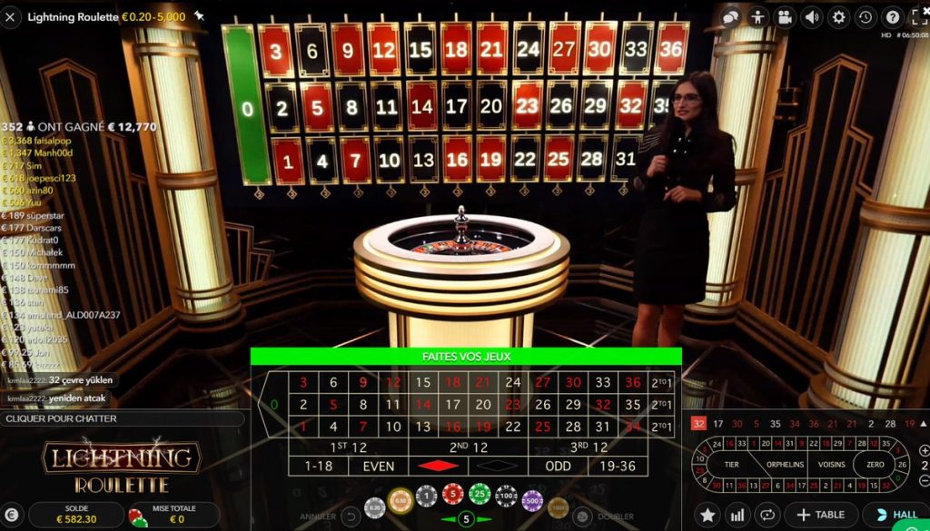 Lightning Roulette Clear and innovative interface