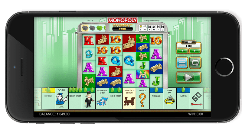 Monopoly Megaways mobile optimized