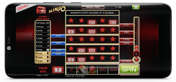 Deal or No Deal Slingo mobile screenshot