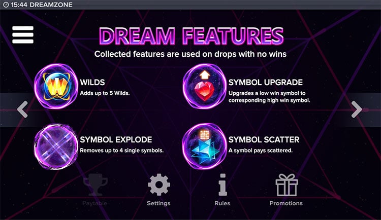 Dreamzone features