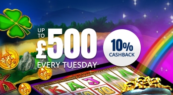 10% Cashback on Rainbow Riches