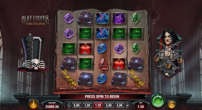 Alice Cooper and the Tome of Madness slot screenshot
