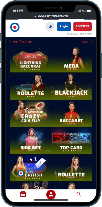 All British Casino Live Games