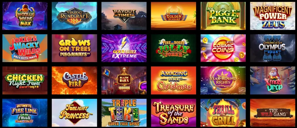 Games Selection In Vegas Mobile Casino