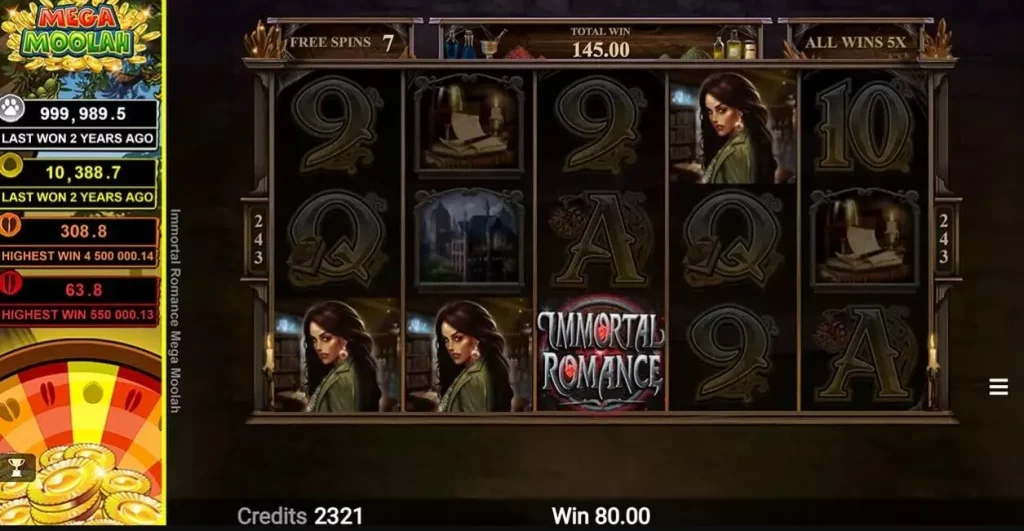 Immortal Romance Mega Moolah Slot