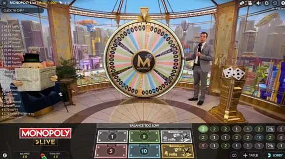 Monopoly live casino game